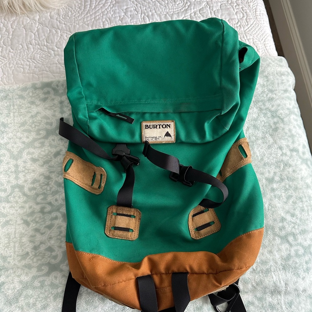 Burton Green and Brown Backpack